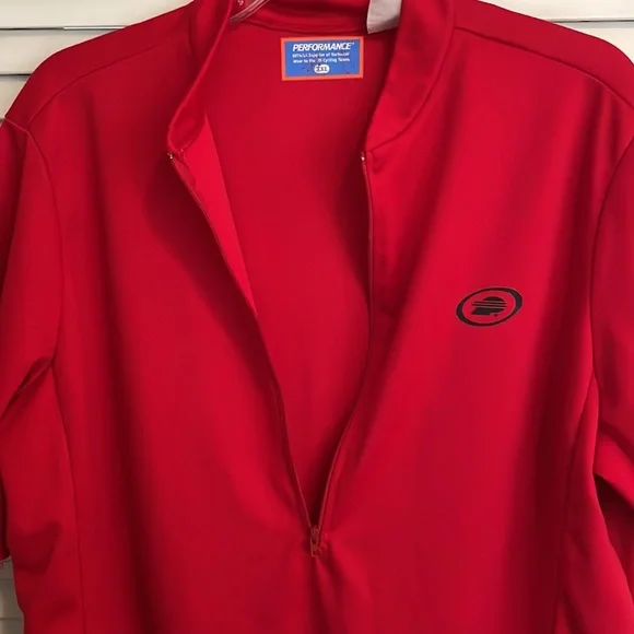 PERFORMANCE Red Biking Jersey w/Zipper front and Back Pockets, Size XXL - Picture 4 of 6